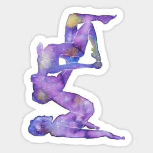 Acro Yoga Nebula Sticker